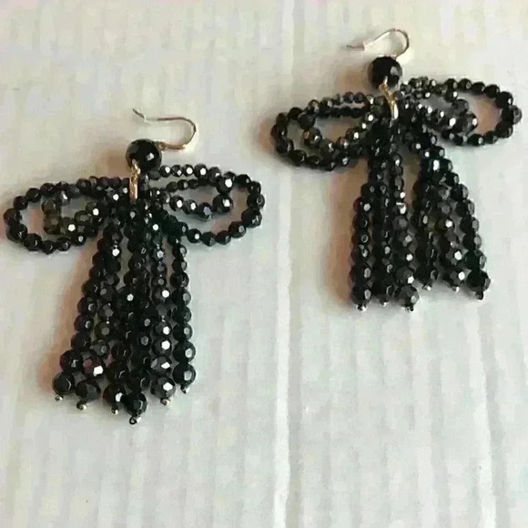 INC new Gold Tone Beaded Bow chandelier Ea… - Picture 2 of 8